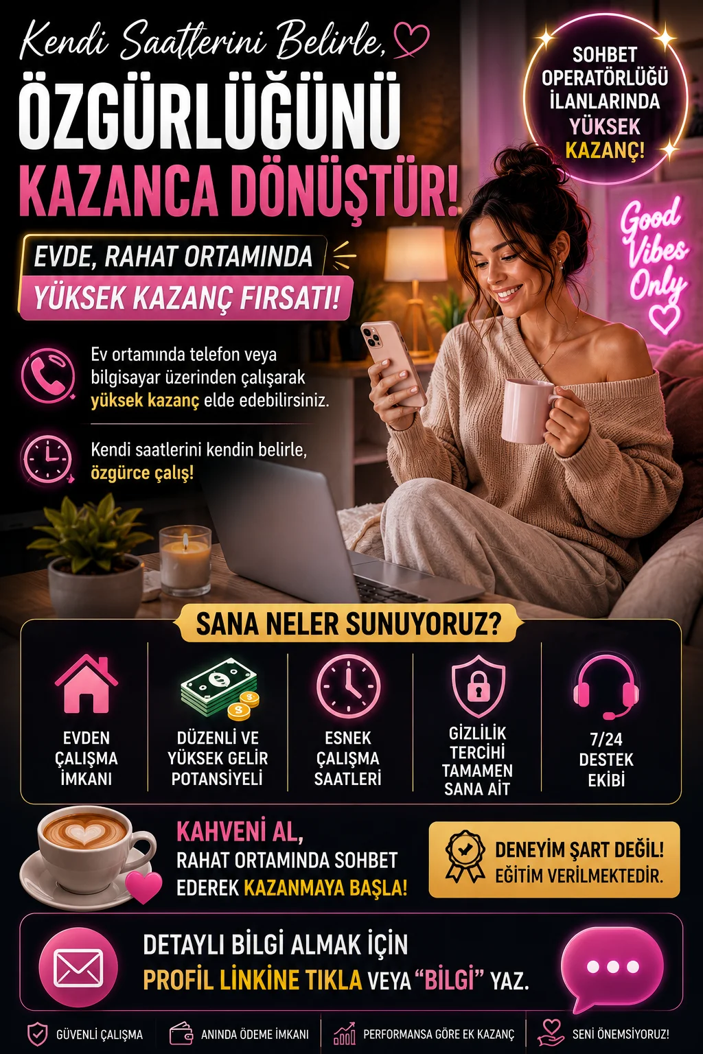 Çalışacak Kameralı Sohbet Modelleri Aranıyor