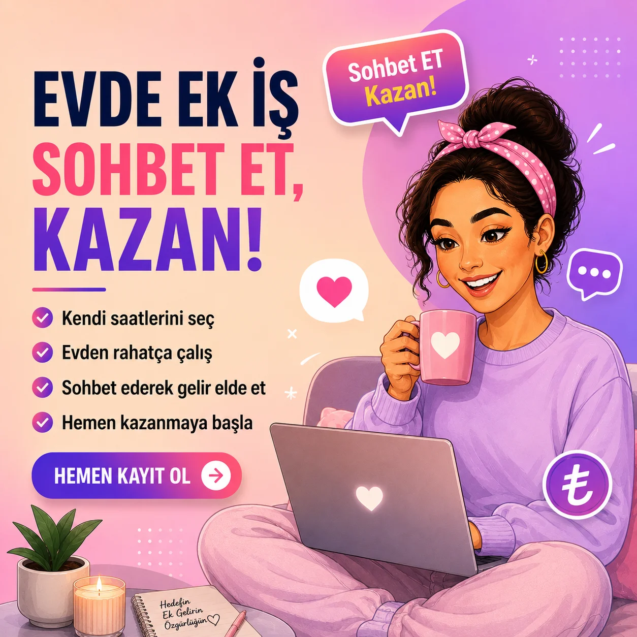 EVDE EK İŞ SOHBET