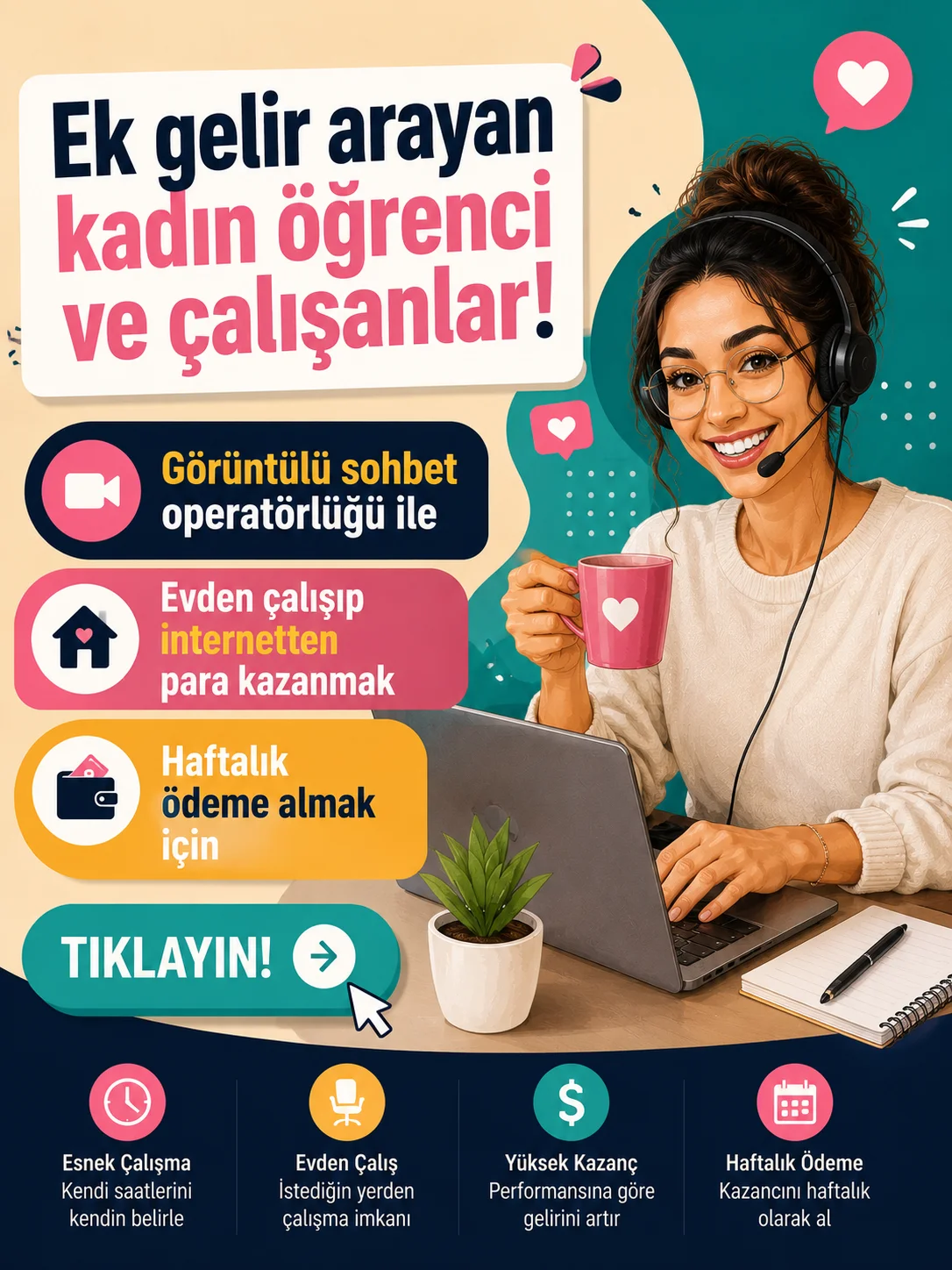 EK GELİR ARAYAN (BAYAN) ÖĞRENCİ -ÇALIŞAN EK GELİR ARAYAN