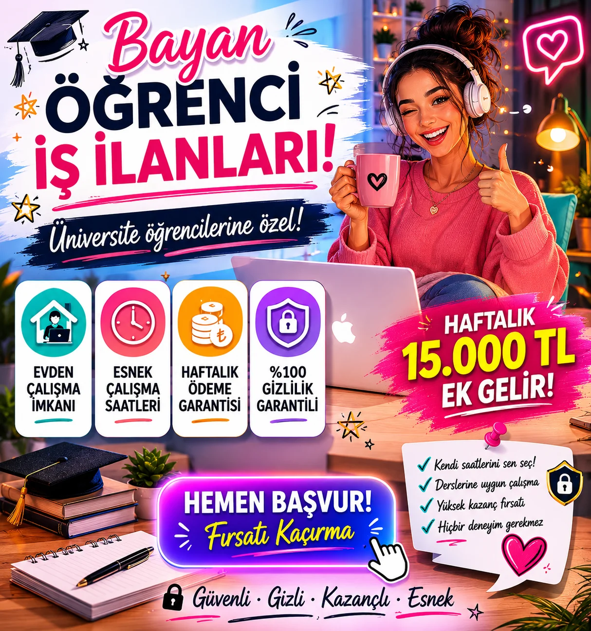 Görüntülü Sohbet Operatörü Kadın Yayıncı Aranıyor!
