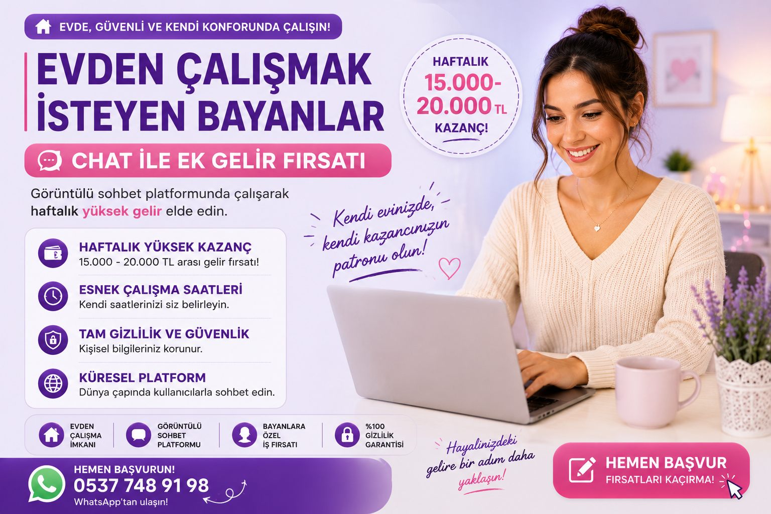 Evden Çalışmak İsteyen Bayanlar