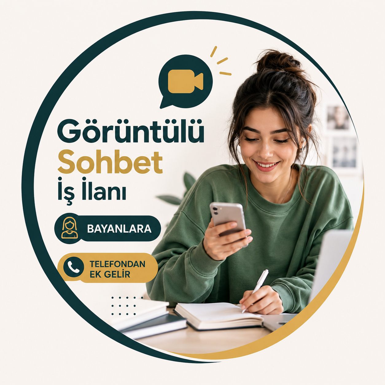 Görüntülü Sohbet İş İlanı Bayanlara | Telefondan Ek Gelir