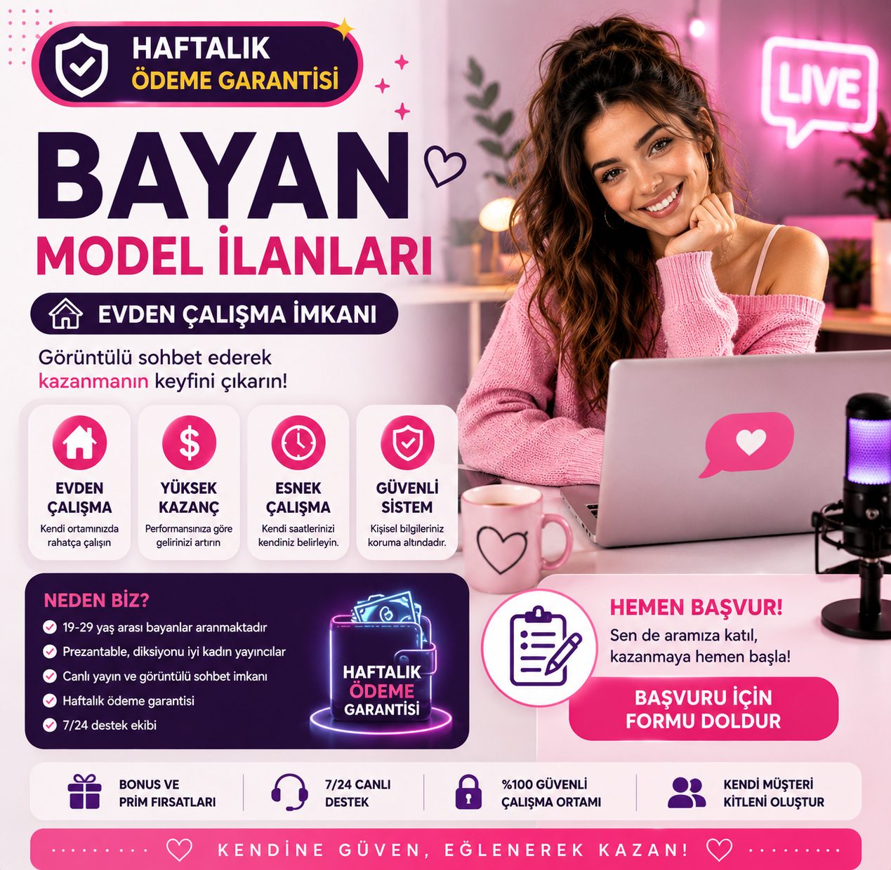 Canlı Sohbet Model Arayanlara Özel İş Fırsatı | Evden Gelir