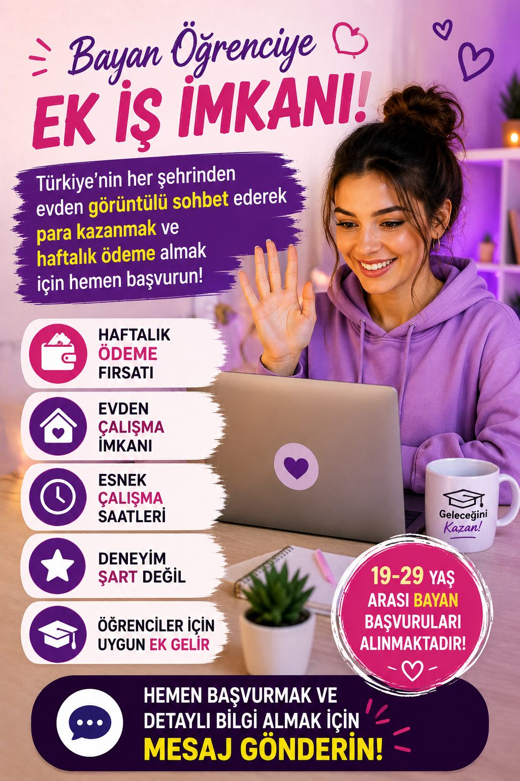 Bayan öğrenci ek iş imkanları
