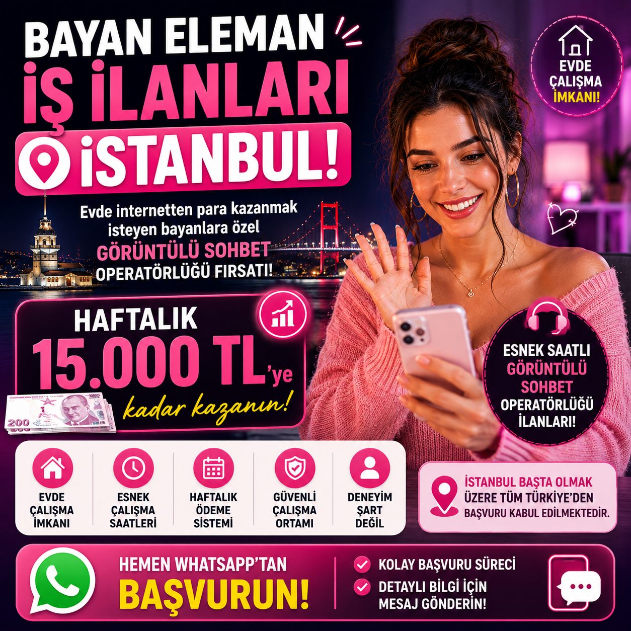 Bayan eleman iş ilanları İstanbul
