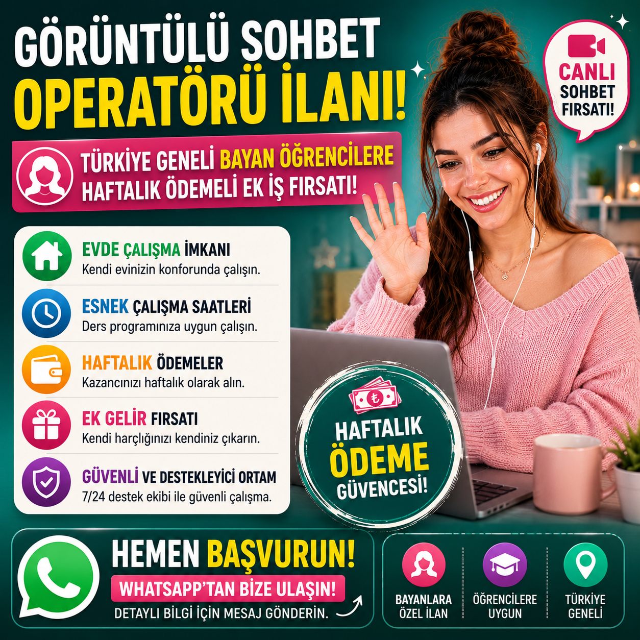 Görüntülü Sohbet Operatörü İlanı