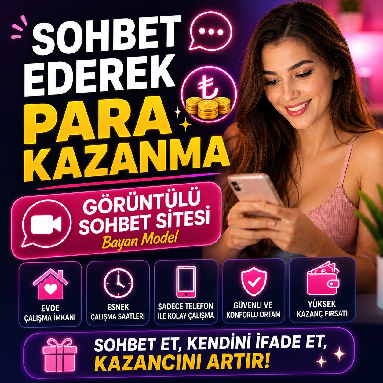 SOHBET EDEREK PARA KAZANMA