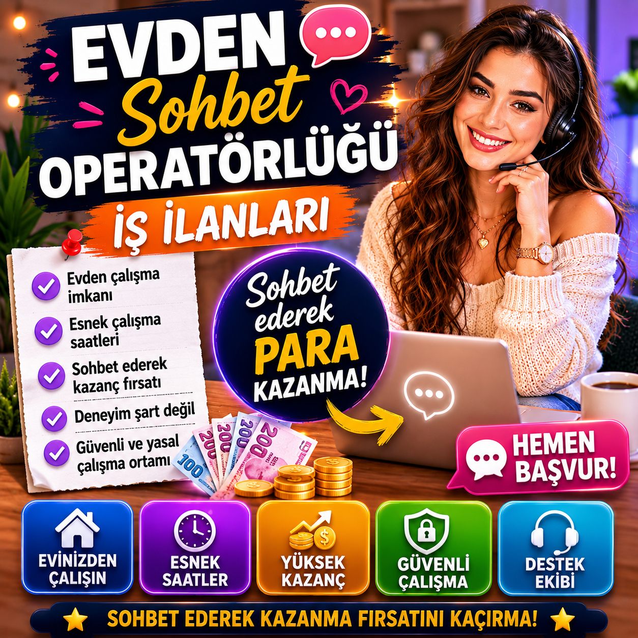 Evden Dönemsel Ek İş İlanları (Yayıncı Moderatörlük)