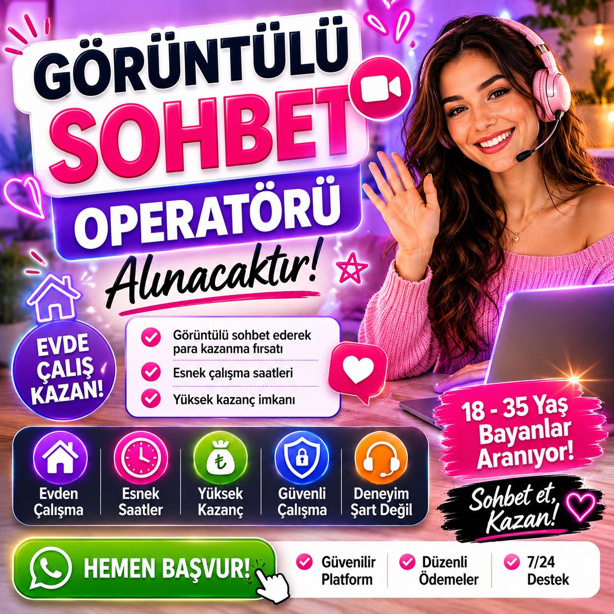 Kameralı Sohbet Sitelerinde Kadın Eleman Olarak Çalışmak