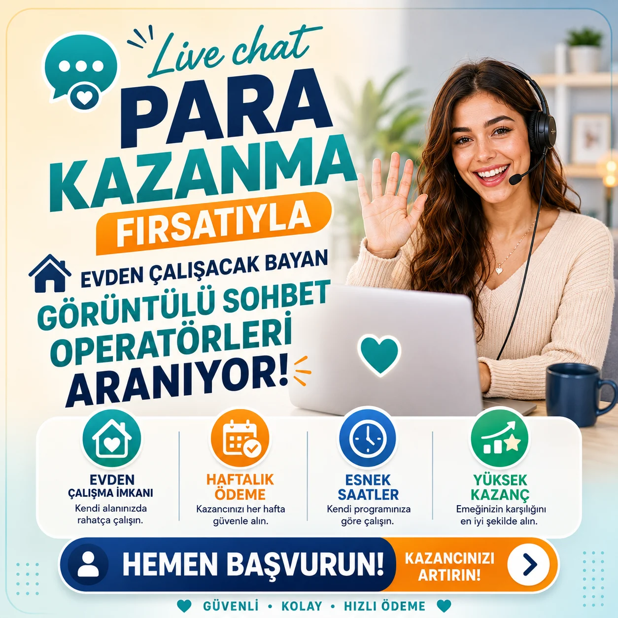 Live Chat Para Kazanma: Evden Haftalık Ödemeli İş Fırsatı