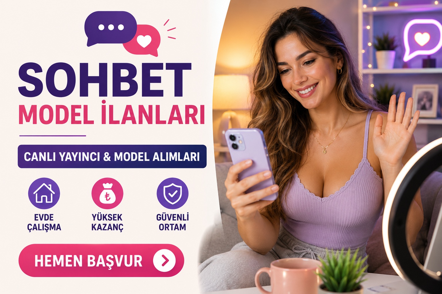 Sohbet Model İlanları | Canlı Yayıncı & Model Alımları