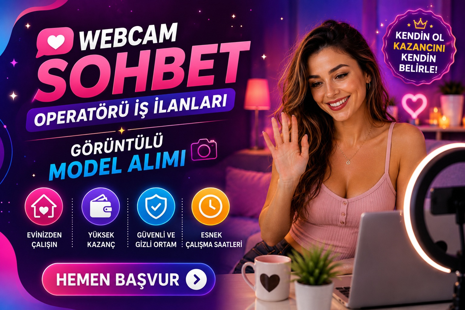 Webcam Sohbet Operatörü İş İlanları | Görüntülü Model Alımı