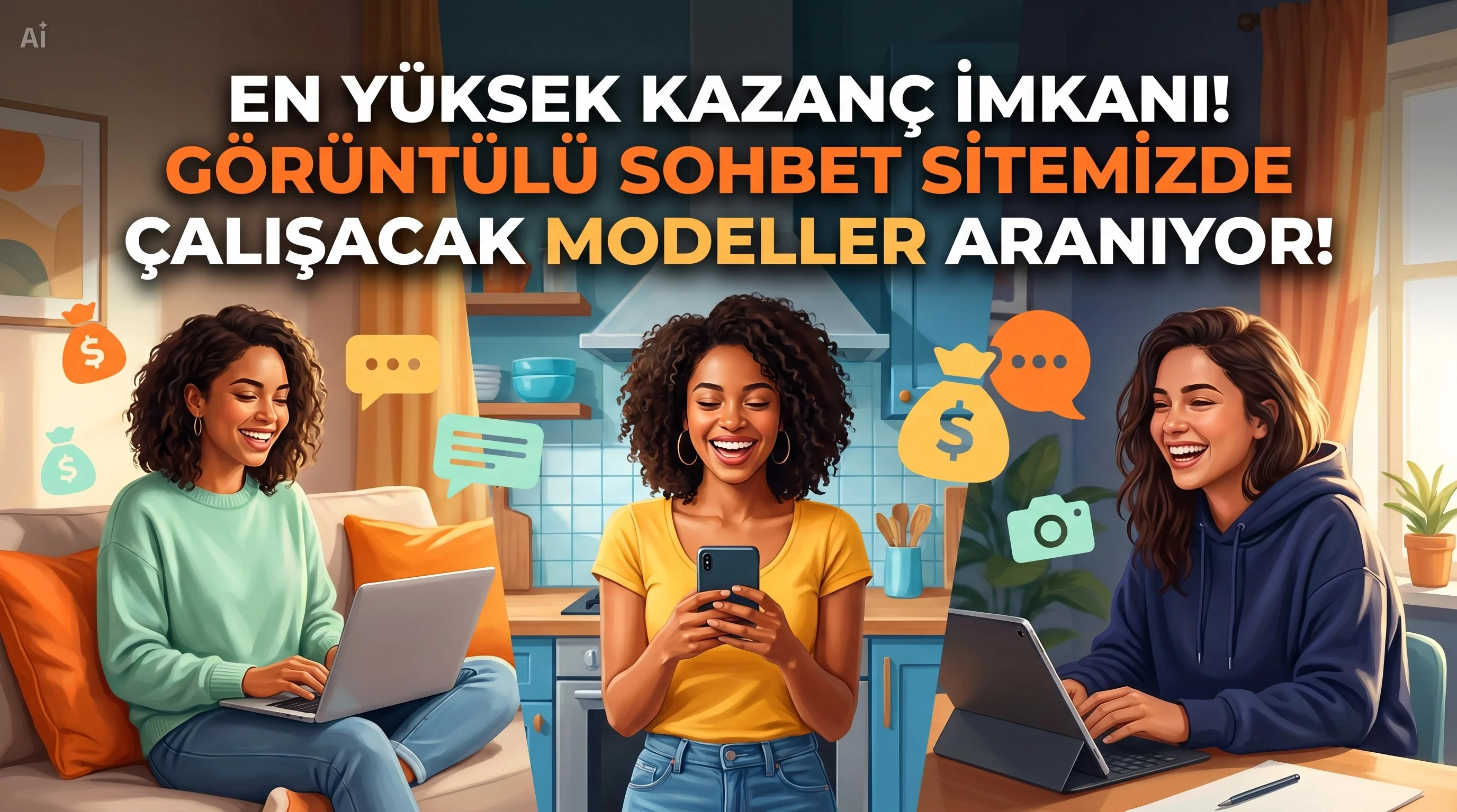 Sohbet Operatörü İş İlanı | Evden Webcam Sohbet ile Para Kazan