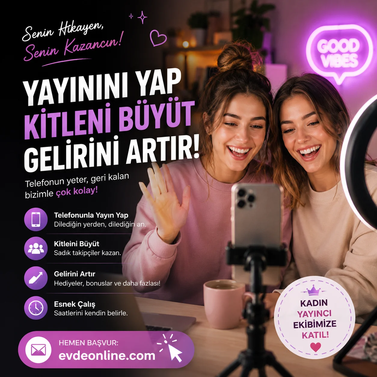 Evden Çıkmadan Kendi Seçtiğin Saatlerde Kazan: Görüntülü Sohbet Operatörlüğü Rehberi